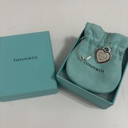 Tiffany & Co Heart Tag Pendant Necklace 