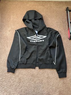 Mowa Black Zip-Up Hoodie Jacket