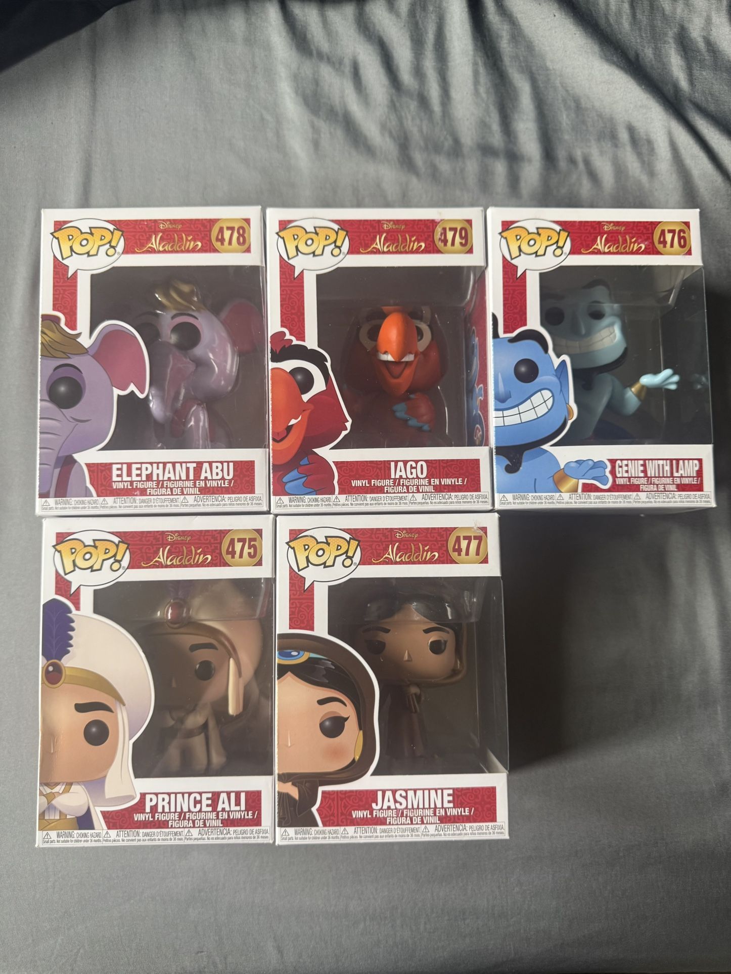 Funko POP! Vinyl Disney Aladdin Lago, Genie, Jasmine, and Prince Ali