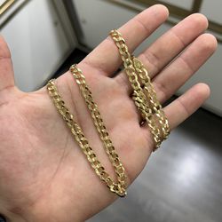 14K Gold Curb Link Chain 24”