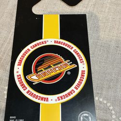 Vintage 1991 Vancouver Canucks NHL Hockey Door Knob Hanger Don’t Bother 
