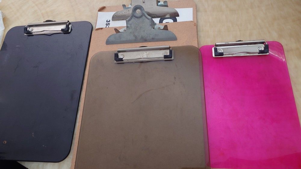 8 1/2 X 11 Office Clipboard Wood And Transparent 