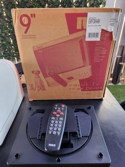 9" RCA COLOR TV with Remote and Box.