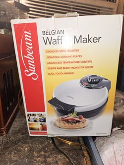 Sunbeam Belgian Waffle Maker, Stainless Steel, New in Box