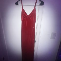Prom Home Coming Dress Red Sparkly Xs/s