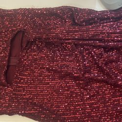 Red Short Sequin Dress