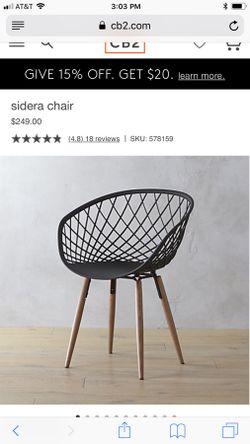 Cb2 discount sidera chair