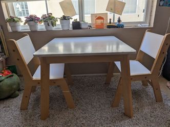 KidKraft wood kids table with two chairs