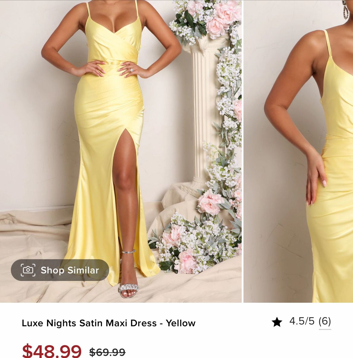 Medium Beautiful Yellow Dress 