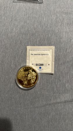 gold plated coin The American spirit 9/11 gold plated coin