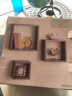 Set of 3 Cube Shelves.