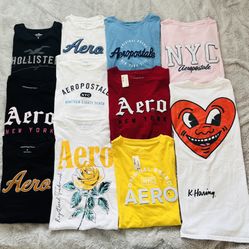 Aeropostale T Shirt Lot New With Tags And Gently Used Size Large Men’s Teen Boy