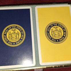 Vintage Playing Cards Seal Of The Grat State Of New York Double Deck Christmas 1971 P2R308