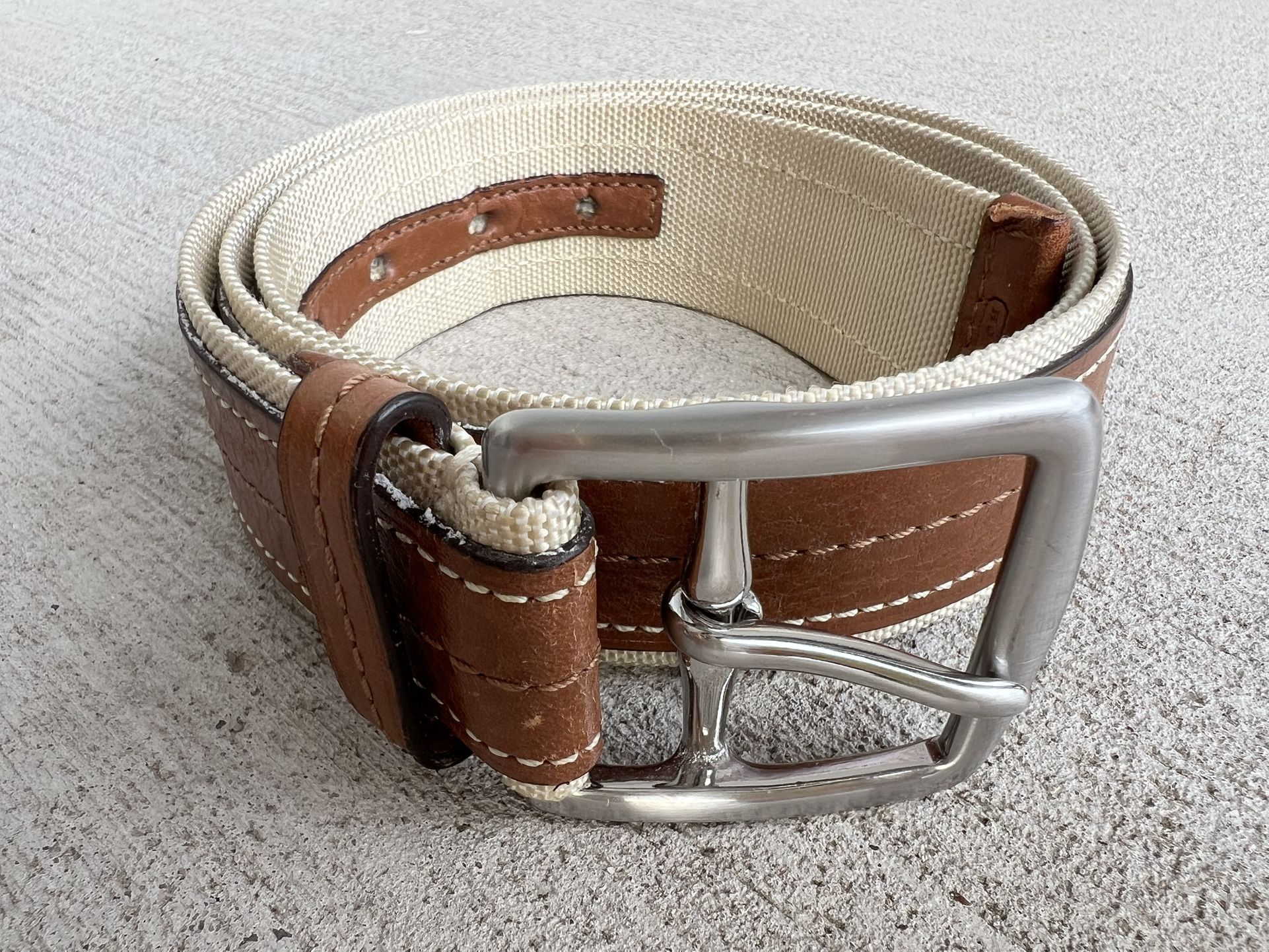 Coach linen and leather belt size 34 (85 cm) Coach Linen Belts for Men for sale | eBay main image 3
