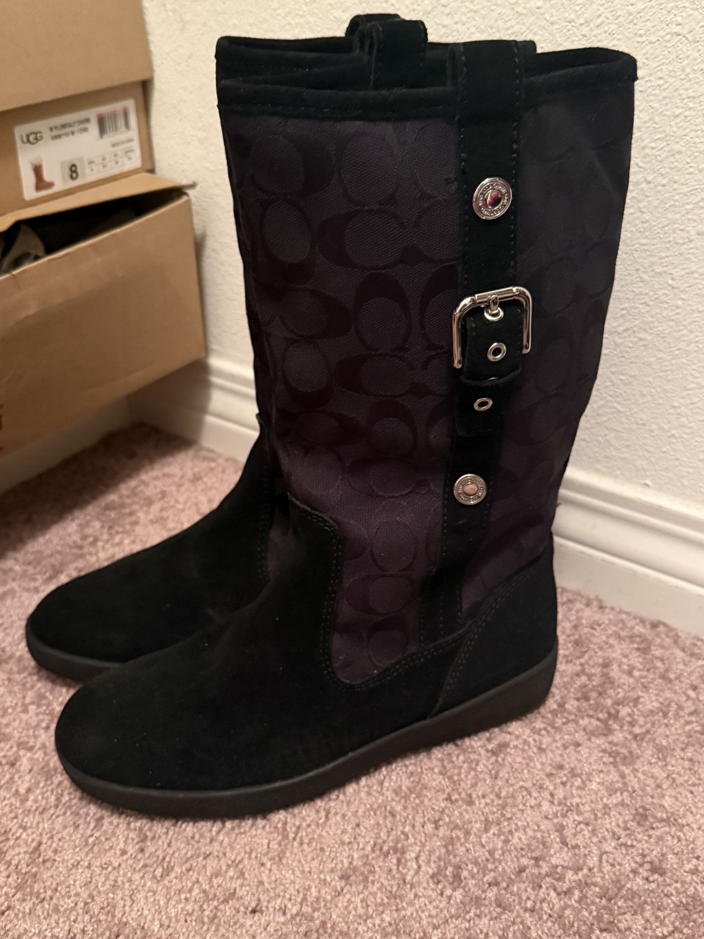 Brand New Suede Coach Boots