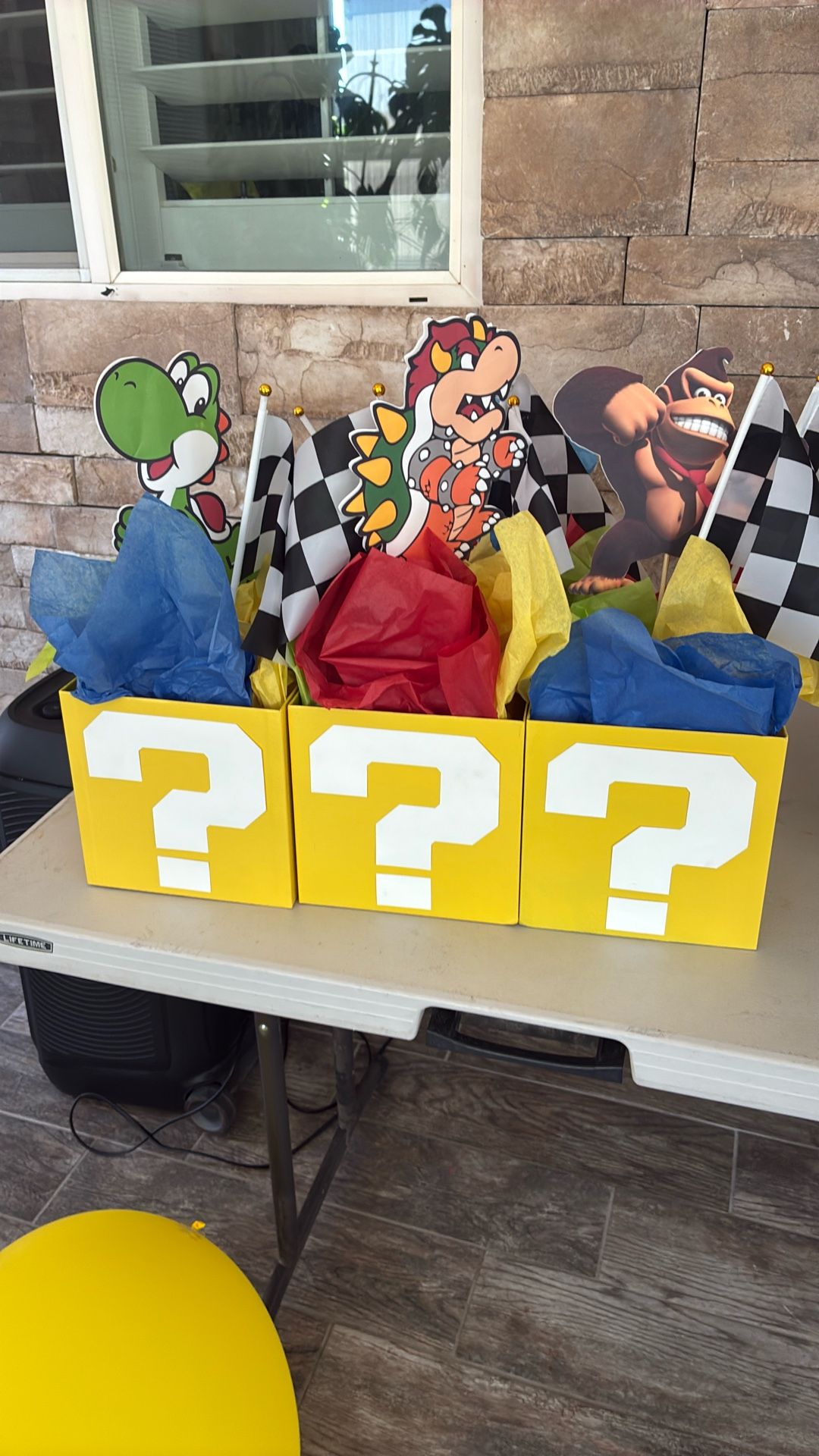 Mario Birthday Party Centerpieces