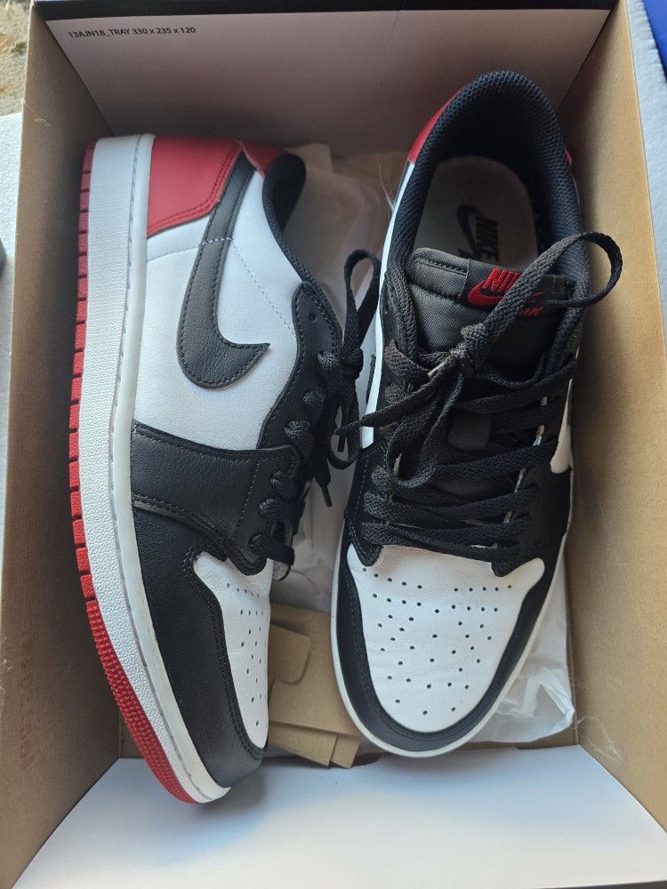 Air Jordan 1 Low Black Toe Size 11