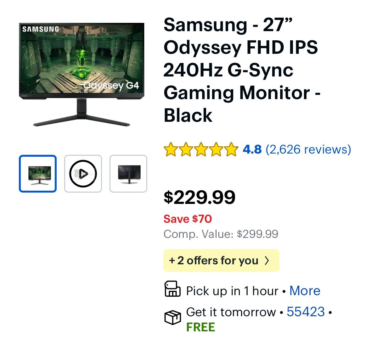 27 Inch Samsung Odyssey G4