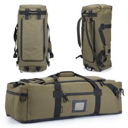 86l Large Duffel Bag For Travel, Gym & Sports - Water Repellent Polyester, Hidden Straps, Shoe Compartment - Perfect Luggage Duffle Bag Or Backpack Fo