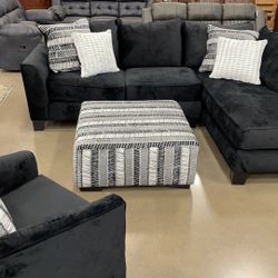 Sectional, Ottoman, Swivel Chair