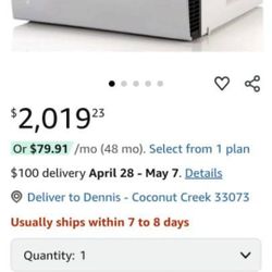 Friedrich 1 ton Window Wall Air Conditioner with Heater 230V Fits Century Villas  & Most Condo Wall Window Units Includes Remote 