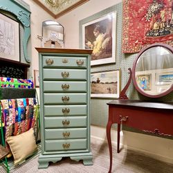 Tall Narrow Solid Wood Lingerie Chest