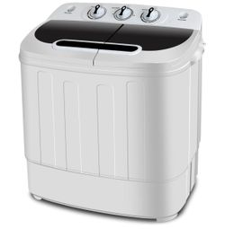 Mini Twin Tub Portable Compact Washing Machine Washer Spin Dry Cycle- 13lbs