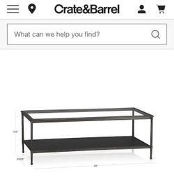 Crate and Barrel Coffee Table