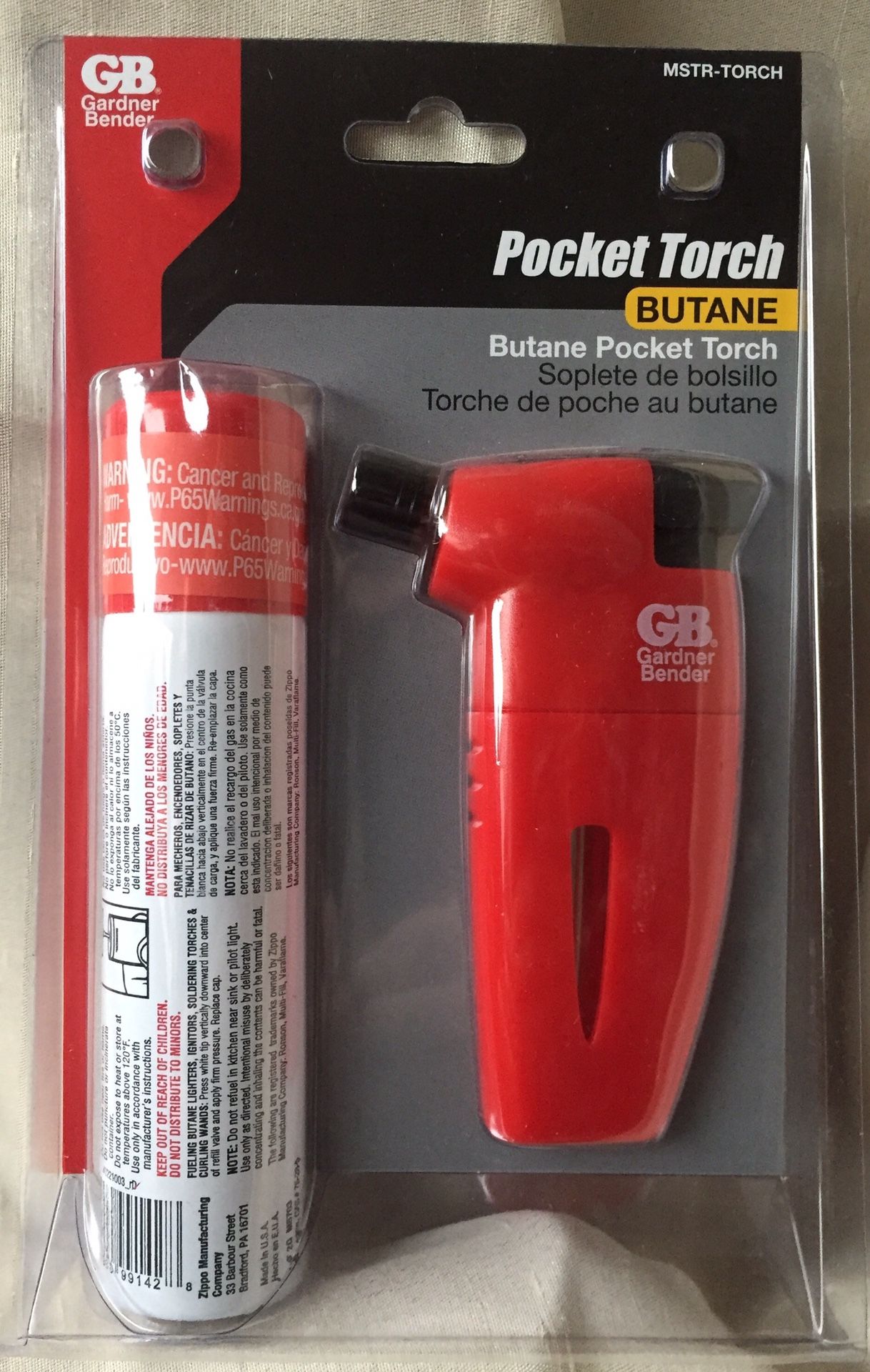 Pocket Butane Portable Torch with Refill, MSTR-TORCH