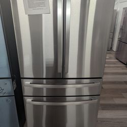 GE 36 In. 23.2 Cu Ft  Counter Depth Fingerprint Resistant 4 Door French Refridgerator W/ Dual Dispense Auto Fill Pitcher. 1 Year Warranty, Financing, 