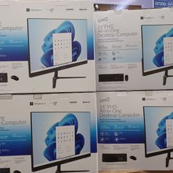 24" Screen All In 1 Desktop Computer.  Windows 11 256GB Bluetooth HDMI Keyboard And Mouse Included. 