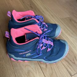 Merrell Waterproof Mid Hiking Boots - Youth Size 3