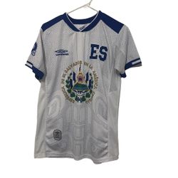 Umbro Soccer Jersey Adult Large El Salvador Country Crest Emblem Flag Soccer