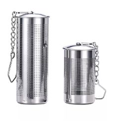 2 Pos Stainless Steel Tea Infuser & Strainer Fine Mesh Tea Ball with Chain Hook