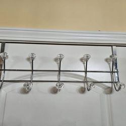Home Basics 5 Hook Hanging Rack With Crystal 