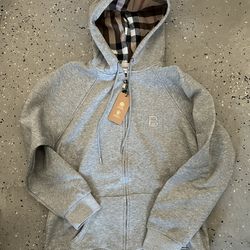 Burberry | Logo Graphic Zip Up - Grey