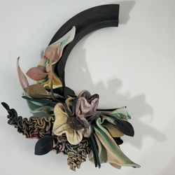 RARE Vintage 3D Leather Scupture 9.75" inches height. Wall Decor. Made in Poland.