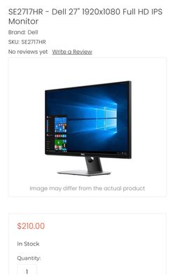 Dell 27” Monitors for Sale