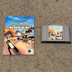 Star Wars Episode 1 Racer Nintendo 64 N64 Authentic w/ Manual Tested