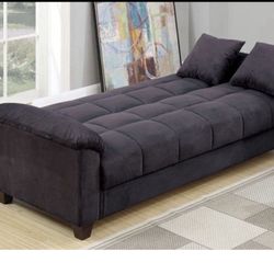 Sofa Convert Bed W/ Storage Space 87”x36”x36”H(up) 87”x45”x19H” (flat)
