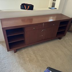 Real Wood Brown Entertainment Center
