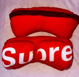 Supreme Car Headrest Pillow -Red