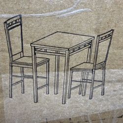 Brand new 3-piece faux marble bistro / bar table set by Home Source.