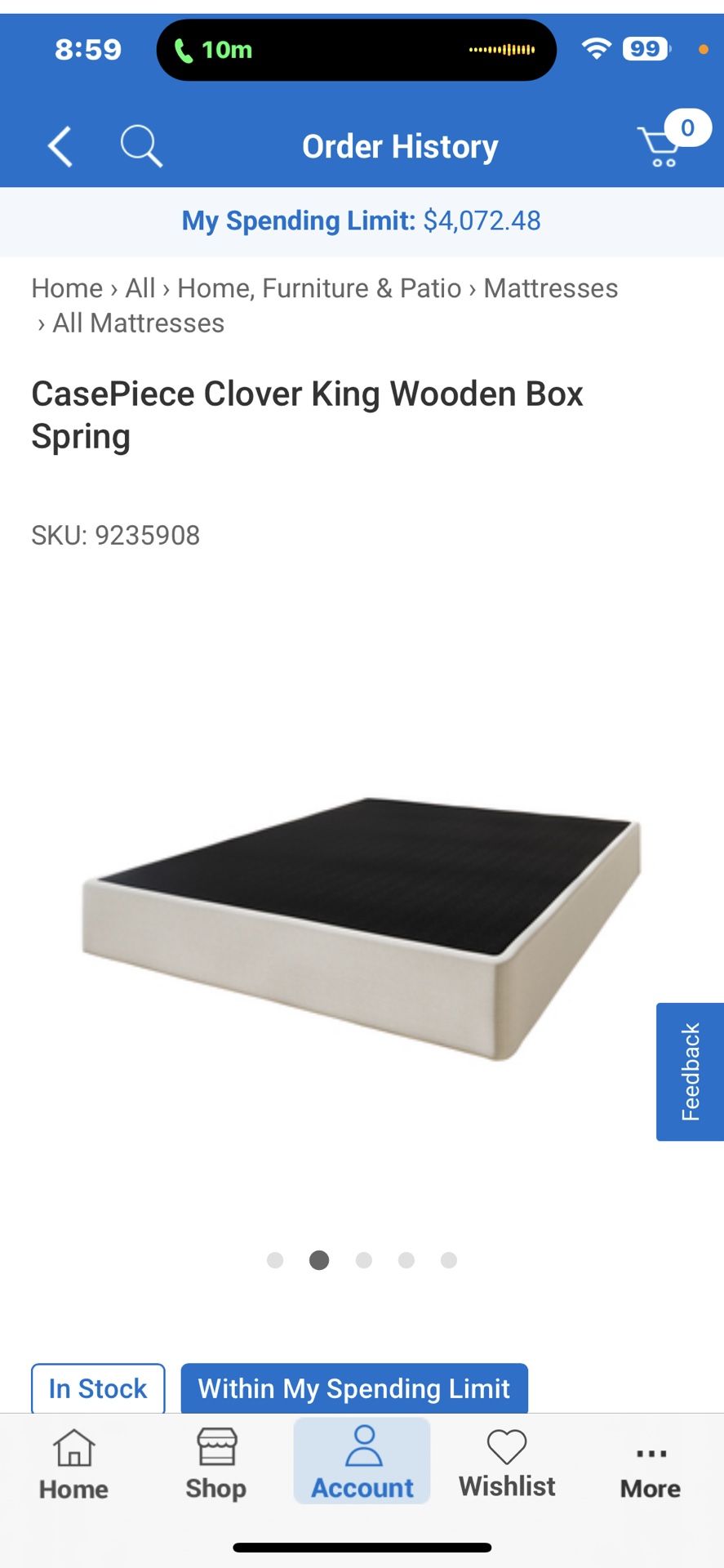 Wood Box spring