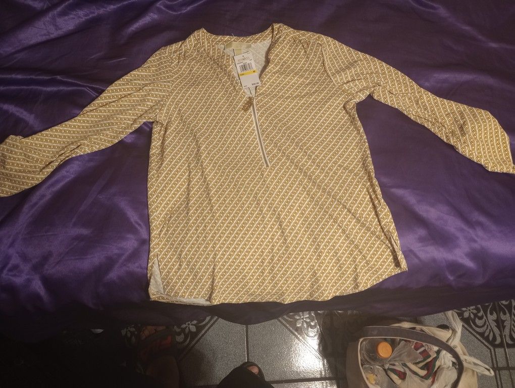 Michael Kors Button Long Sleeve Shirt (Size Medium)