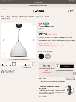 Renwill Chantal Light Pendent