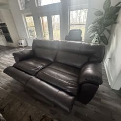 Reclining Leather Loveseat 