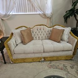 3 Piece Crushed Velvet Sofa Set