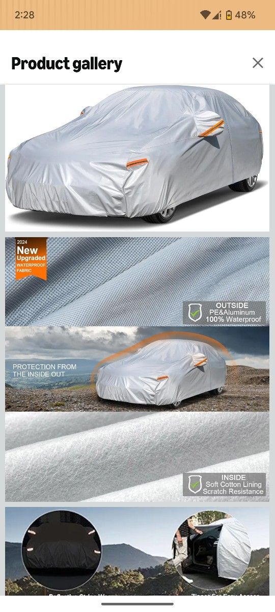 Kayme 6 Layers Car Cover Waterproof All Weather