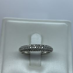 14k White Gold Diamond Ring.
